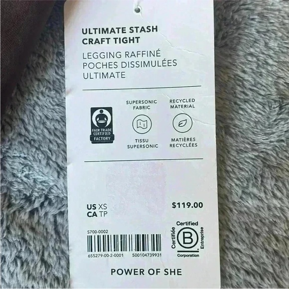 Athleta Ultimate Stash Colorblock 7/8 Leggings in Toasted Brown Size XS NWT - Picture 7 of 9